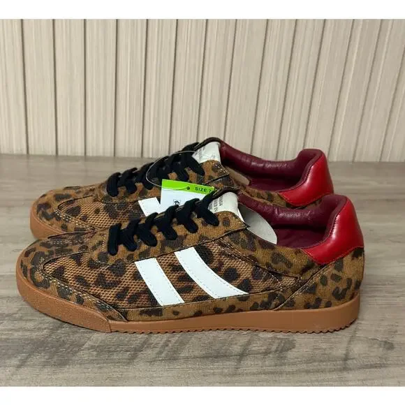 Steve Madden Hudsin Leopard Print Lace-Up Sneakers Women’s Size 7 - Picture 3 of 12